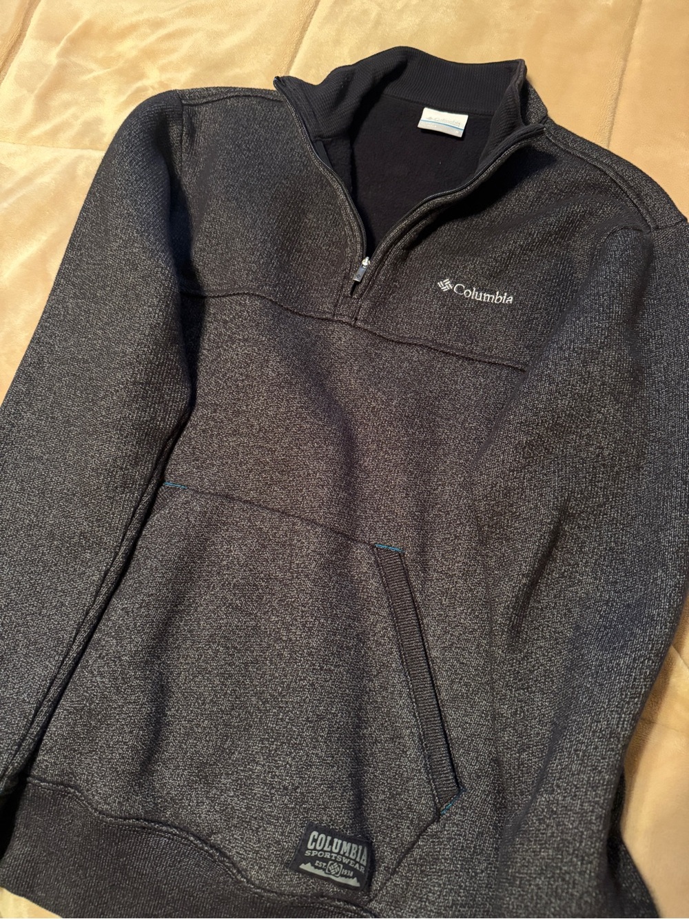 Columbia Men’s Zip-Up Sweater - Dark Gray